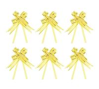 PATIKIL Gift Pull Bows, 300 Pcs Baskets Present Wrapping Bows Gold Thread Style Christmas Bow Gift Bows Bulk for Birthday Party, Yellow