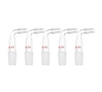 PATIKIL Glass Distillation Adapter, 14/20 Borosilicate Glass Outer and Inner Adapter Part for Laboratory Distillation Equipment Supply, 5 Pcs, 7mm / 0.28"