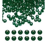 PATIKIL Glass Seed Beads 4mm Round Beads Peacock Green 1440Pcs | Mini Loose Transparent Spacer with Hole for DIY Crafts Jewelry Bracelets Necklace Making