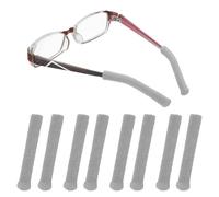 PATIKIL Glasses Ear Cushion 2.17 In, 4 Pairs Soft Ear Grippers Knitting Cotton Glasses Non-Slip Comfortable Elastic Eyeglasses Arm Cushions Temple Tips for Sunglasses Eyewear, Gray