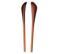 PATIKIL Glasses End Tips, 1 Pairs Eyeglass Anti Slip Ear Sock Pieces Tube Sleeve Soft Replacement Temple for Round Thin Metal Eyeglass Legs, Brown-4