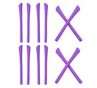 PATIKIL Glasses End Tips, 6 Pairs Eyeglass Anti Slip Ear Sock Pieces Tube Sleeve Silicone Replacement Temple for Square Thin Metal Eyeglass Legs, Purple-2