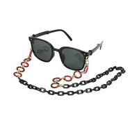 PATIKIL Glasses Lanyard for Sunglasses, Acrylic Glasses Chain Strap Adjustable Eyeglasses Holder Strap Chains Around Neck for Women Girls Sunglasses, Red/Black/Gold
