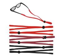 PATIKIL Glasses Strap, 6Pcs Adjustable Sports Eyeglass Strap Sunglasses Holder Elastic Sunglasses Eyewear Retainer for Men Women, Black/Red/Dark Red
