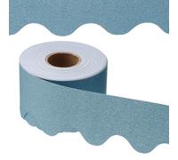 PATIKIL Glitter Bulletin Board Border, 65.6 Feet Poster Chalkboard Cork Decoration Trim Scalloped Borders Wall Decor for Classroom Office Locker, Navy Blue