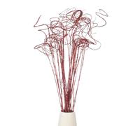 PATIKIL Glitter Curly Branch, 30 Pcs Natural Dried Willow Branches Twigs Christmas Tree Picks Stem Ornaments for Home Kitchen Wedding DIY Crafts Wreath Vases Decor Gift, Red