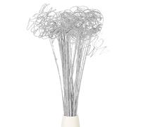 PATIKIL Glitter Curly Branch, 60 Pcs Natural Dried Willow Branches Twigs Christmas Tree Picks Stem Ornaments for Home Kitchen Wedding DIY Crafts Wreath Vases Decor Gift, Silver