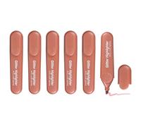 PATIKIL Glitter Highlighter, 6 Pack Bling Water Based Broad Tip Writing Marker Pens Cute Pastel Colored Highlighter Studying Supplies for Office Home Daily Use, Red