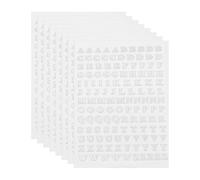 PATIKIL Glitter Letters Sticker, 1040 Pcs 8 Sheets 0.12 Inch Self Adhesive Mailbox Stickers Capital Alphabet Stickers Sticky Address Number DIY Number Decal for Scrapbook, Silver