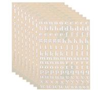 PATIKIL Glitter Letters Sticker, 520 Pcs 4 Sheets 0.12 Inch Self Adhesive Mailbox Stickers Alphabet Stickers Sticky Address Number DIY Number Decal for Window Door Car Scrapbook, Silver