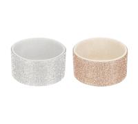 PATIKIL Glitter Silicone Boot, 2 Pcs Diamond Water Bottle Protective Boot Shining Anti Slip Cup Sleeve Accessories for Stanley Tumbler 20-40OZ with 2.9"-3" Bottom, Gold/Silver