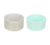 PATIKIL Glitter Silicone Boot, 2 Pcs Diamond Water Bottle Protective Boot Shining Anti Slip Cup Sleeve Accessories for Stanley Tumbler 20-40OZ with 2.8" Bottom, Light Green/Colorful