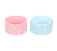 PATIKIL Glitter Silicone Boot, 2 Pcs Diamond Water Bottle Protective Boot Shining Anti Slip Cup Sleeve Accessories for Stanley Tumbler 20-40OZ with 2.8" Bottom, Pink/Light Blue