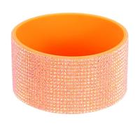 PATIKIL Glitter Silicone Boot, Diamond Water Bottle Protective Boot Shining Anti Slip Cup Sleeve Accessories for Stanley Tumbler 20-40OZ with 2.9"-3" Bottom, Orange