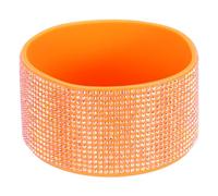 PATIKIL Glitter Silicone Boot, Diamond Water Bottle Protective Boot Shining Anti Slip Cup Sleeve Accessories for Stanley Tumbler 20-40OZ with 2.8" Bottom, Orange