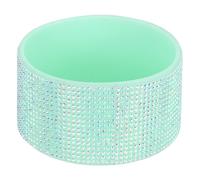 PATIKIL Glitter Silicone Boot, Diamond Water Bottle Protective Boot Shining Anti Slip Cup Sleeve Accessories for Stanley Tumbler 20-40OZ with 2.8" Bottom, Light Green