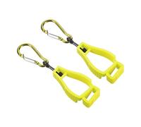 PATIKIL Glove Keeper, 2 Pack Gloves Grabber Catcher Prevent Losing Hook Clips Holder Helmet Hanger for Construction Workshop, Yellow