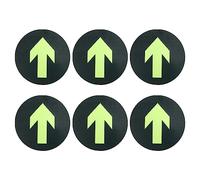 PATIKIL Glowing Arrow Sign Sticker, 24 Pack Round Directional Adhesive Removable Floor Decal for Floor Wall Marking, Green