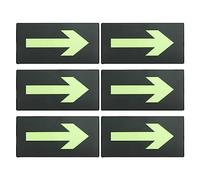 PATIKIL Glowing Arrow Sticker, 6 Pack Go Straight Directional Sign Adhesive Removable Floor Decal for Floor Wall Marking, Green