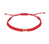 PATIKIL Gold Initial Bracelets for Men, Adjustable Handmade Rope Braided Initial String Bracelets for Women Men Matching Couple Gifts Friendship(Red, M)