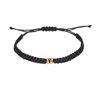 PATIKIL Gold Initial Bracelets for Men, Adjustable Handmade Rope Braided Initial String Bracelets for Women Men Matching Couple Gifts Friendship(Black, T)