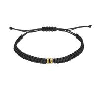 PATIKIL Gold Initial Bracelets for Men, Adjustable Handmade Rope Braided Initial String Bracelets for Women Men Matching Couple Gifts Friendship(Black, I)