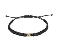 PATIKIL Gold Initial Bracelets for Men, Adjustable Handmade Rope Braided Initial String Bracelets for Women Men Matching Couple Gifts Friendship(Black, D)