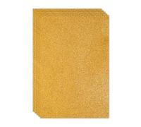 PATIKIL Golden Shiny EVA Glitter Foam Sheet 11.8 x 7.9 Inch 2mm Thick with Back Adhesive Sparkle EVA Glitter Felt for Crafts DIY Project, 5 Pcs
