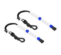 PATIKIL Golf Beads Score Counter, 2 Pack Golf Stroke Counter Beads with Clips Golf Accessories for Women Men Golfer Strokes Count, White/Blue