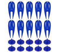 PATIKIL Golf Divot Repair Tool, 18 Pack Plastic Golf Divot Tool Golf Green Divot Fork with Ball Marker for Golf Golfer Repairing, Dark Blue