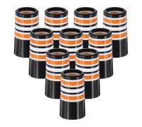 PATIKIL Golf Ferrules 0.370 Inch ID, 10 Pack Tapered Golf Club Ferrules Multi-Ring Iron Ferrule Rings for Taper Tip Iron Wedge Shaft Fits Steel Graphite Shafts, Orange
