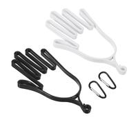 PATIKIL Golf Gloves Stretcher, 2 Pack Plastic Keeper Support Rack Holder Dryer Hanger Frame with Hanging Hooks for Sports Gloves Maintenance, White/Black