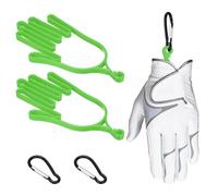 PATIKIL Golf Gloves Stretcher, 2 Pcs Plastic Keeper Support Rack Holder Dryer Hanger Frame with Hanging Hooks for Men Women Sports Gloves Maintenance, Green