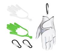 PATIKIL Golf Gloves Stretcher, 2 Pcs Plastic Keeper Support Rack Holder Dryer Hanger Frame with Hanging Hooks for Men Women Sports Gloves Maintenance, Green/White