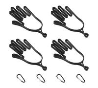 PATIKIL Golf Gloves Stretcher, 4 Pack Plastic Keeper Support Rack Holder Dryer Hanger Frame with Hanging Hooks for Sports Gloves Maintenance, Black