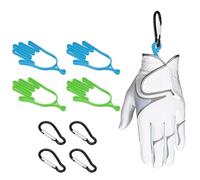 PATIKIL Golf Gloves Stretcher, 4 Pcs Plastic Keeper Support Rack Holder Dryer Hanger Frame with Hanging Hooks for Men Women Sports Gloves Maintenance, Green/Blue