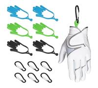 PATIKIL Golf Gloves Stretcher, 6 Pcs Plastic Keeper Support Rack Holder Dryer Hanger Frame with Hanging Hooks for Men Women Sports Gloves Maintenance, Green/Blue/White