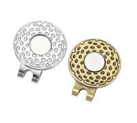 PATIKIL Golf Hat Clip, 2 Pack Metal Cap Clamp with Magnetic Removable Ball Marker Holder Golf Accessories for (Women & Men), Silver, Bronze