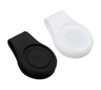 PATIKIL Golf Hat Clip, 2 Pack Silicone Cap Clamp with Magnetic Removable Ball Marker Holder Golf Accessories for (Women & Men), Black, White