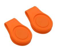 PATIKIL Golf Hat Clip, 2 Pack Silicone Cap Clamp with Magnetic Removable Ball Marker Holder Golf Accessories for (Women & Men), Orange