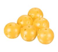 PATIKIL Golf Practice Balls, 8 Pack 42mm Limited Flight Plastic Golf Training Balls Hollow Air Flow Golf Balls for Driving Range Swing Practice Pet Play, Yellow
