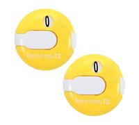 PATIKIL Golf Score Counter, 2 Pack Mini Golf Shot Stroke Attachment Counter Clicker Clip for Golfers Glove Bag Hat, Yellow White