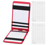 PATIKIL Golf Scorecard Holder, Leather Yardage Book Cover Golf Scorecard Book with Pencil Loop for Golfers Golf Club Golf Club Accessories, Pink