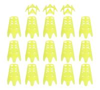 PATIKIL Golf Simulator Tees, 18Pcs Plastic Golf Tees Mat Practice Training for Outdoor Indoor Winter Turf Driving Range, 15 Tall & 3 Small, Yellow