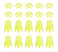 PATIKIL Golf Simulator Tees, 20Pcs Plastic Golf Tees Mat Practice Training for Outdoor Indoor Winter Turf Driving Range, 10 Tall & 10 Small, Yellow