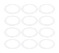 PATIKIL Goof Rings Inner Diameter 2.99", Outer Diameter 4.72", 12 Pcs Metal Goof Rings Cover Recessed Light Trim for Ceiling Wall Fixtures Can Lighting Down Light LED, Matte Finish White