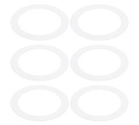 PATIKIL Goof Rings Inner Diameter 3.39", Outer Diameter 4.72", 6 Pcs Metal Goof Rings Cover Recessed Light Trim for Ceiling Wall Fixtures Can Lighting Down Light LED, Matte Finish White