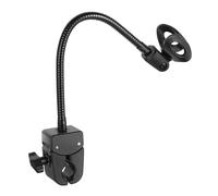 PATIKIL Gooseneck Desk Mic Stand, 12" Long Flexible Microphone Arm Stand with Mic Clip 28-40mm Range for Live Streaming Podcasting Radio Lectures Singing, Black (Style 5)