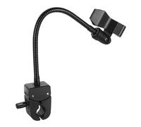 PATIKIL Gooseneck Desk Mic Stand, 12" Long Flexible Microphone Arm Stand with Mic Clip 28-40mm Range for Live Streaming Podcasting Radio Lectures Singing, Black (Style 6)