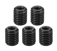 PATIKIL Grade 8.8 Carbon Steel Threaded Repair Insert Nut, 5pcs M6x1 Female to M12x1.75 Male High Strength Screw Sleeve Inserts Reducing Adapter Reducer 15mm